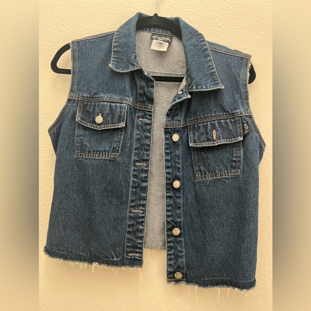 Vintage Girl Star Jean Vest